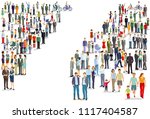 people groups directions ... | Shutterstock .eps vector #1117404587