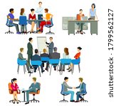 course and meeting in the office | Shutterstock .eps vector #1799562127