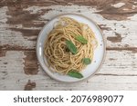 Pasta Spaghetti With Pesto...