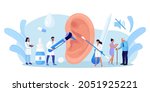 deafness  hearing loss. doctors ... | Shutterstock .eps vector #2051925221