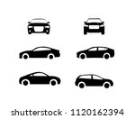 the set of car icons  front and ... | Shutterstock .eps vector #1120162394
