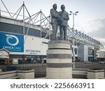 Small photo of DERBY, UK – NOVEMBER 5, 2022: Statue of Brian Clough and Peter Taylor at Unity Plaza, Pride Park Stadium