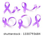 set of realistic purple ribbons ... | Shutterstock . vector #1330793684