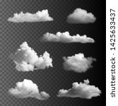 big set of transparent clouds. | Shutterstock .eps vector #1425633437