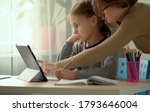 cute children use laptop for... | Shutterstock . vector #1793646004