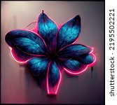 Neon Flowers Decorative Art...