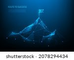 route to success low poly... | Shutterstock .eps vector #2078294434