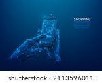 shopping online and digital low ... | Shutterstock .eps vector #2113596011