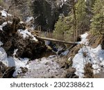 Small photo of Le Torrent stream below the Torrentfall waterfall (Cascade du Torrent) and above the settlement, Les Diablerets - Canton of Vaud, Switzerland (Suisse)
