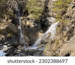 Small photo of Waterfall on the stream Le Torrent or Le Torrentfall (Cascade du Torrent), Les Diablerets - Canton of Vaud, Switzerland (Suisse - Schweiz)