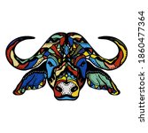 multicolored bull with black... | Shutterstock . vector #1860477364