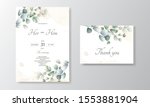wedding invitation card with... | Shutterstock .eps vector #1553881904