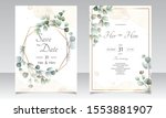 wedding invitation card with... | Shutterstock .eps vector #1553881907