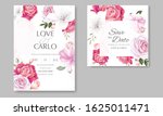 beautiful floral wedding... | Shutterstock .eps vector #1625011471