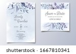 set of wedding invitation cards ... | Shutterstock .eps vector #1667810341