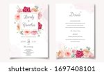 elegant wedding invitation with ... | Shutterstock .eps vector #1697408101