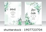 wedding invitation set template ... | Shutterstock .eps vector #1907723704