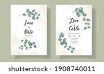 wedding invitation card with... | Shutterstock .eps vector #1908740011