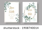 wedding invitation card with... | Shutterstock .eps vector #1908740014