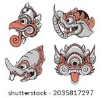 balinese animals ornament... | Shutterstock .eps vector #2035817297