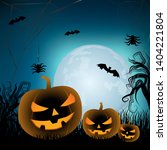 happy halloween greeting card... | Shutterstock . vector #1404221804