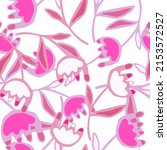 hand drawn flower seamless... | Shutterstock .eps vector #2153572527