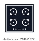 ceramic hob symbol with 4... | Shutterstock .eps vector #2138510791