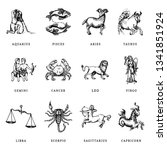 Zodiac Symbols Set  Hand Drawn...