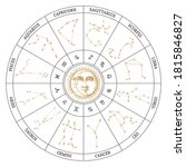 zodiac wheel with... | Shutterstock .eps vector #1815846827