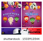 halloween party purple  red... | Shutterstock .eps vector #1533913544