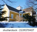 Small photo of Ikaalinen, Finland - March 16 2022: Ikaalinen Church and belfry, Fredrika Sofia Church. Ikaalinen Church was completed and inaugurated on August 4, 1801. Architect Thure Wennberg.