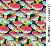 crazy seamless pattern with... | Shutterstock .eps vector #2068165967