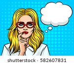 young beautiful business woman  ... | Shutterstock .eps vector #582607831