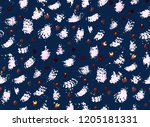 seamless endless abstract... | Shutterstock . vector #1205181331