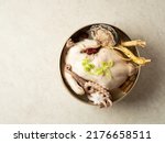 Small photo of samgyetang,Ginseng Chicken Soup with Abalones