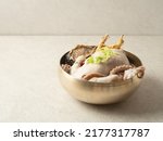 Small photo of samgyetang,Ginseng Chicken Soup with Abalones