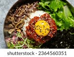 Korean style raw beef, Beef Tartare Bibimbap