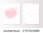 wedding pink color invitation... | Shutterstock .eps vector #1757015084
