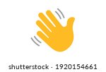 yellow hand waving. hand... | Shutterstock .eps vector #1920154661