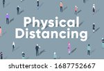 social distancing or physical... | Shutterstock .eps vector #1687752667