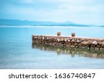 Old Stone Pier On The Adriatic...