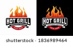 hot grill logo design vector... | Shutterstock .eps vector #1836989464