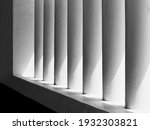 White wall Architecture details lighting shade shadow Abstract background
