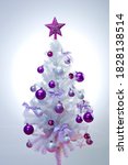 white christmas tree close up | Shutterstock . vector #1828138514
