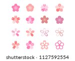 cherry blossoms icons set | Shutterstock .eps vector #1127592554