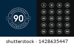 set of anniversary logotype.... | Shutterstock .eps vector #1428635447