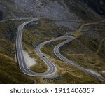 a mountain road on Transfagarasan Romania