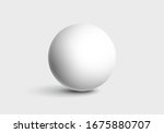 white ball. sphere on a light... | Shutterstock .eps vector #1675880707