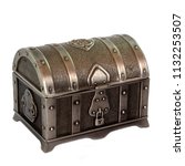 Small Steel Chest Isolated On...