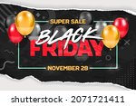 black friday sale vector banner.... | Shutterstock .eps vector #2071721411